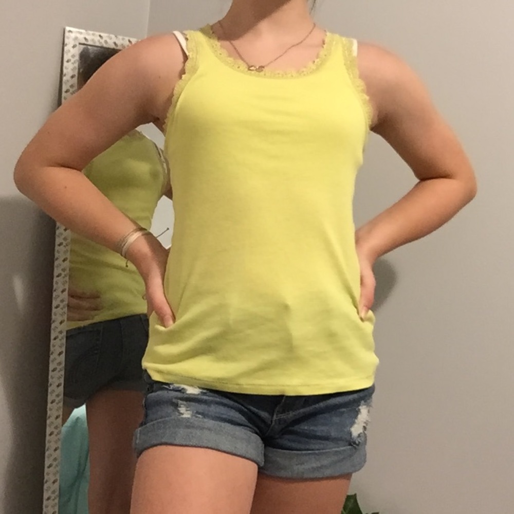 Lace Trim Rank Top